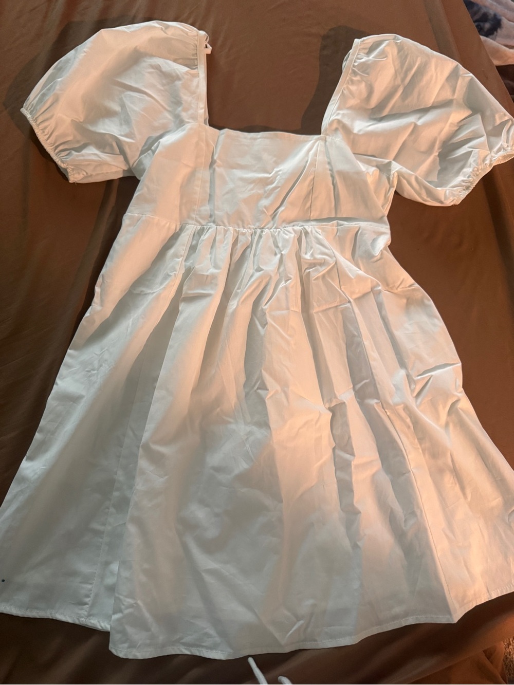 Draper James White Puff-Sleeve Cotton Dress for Girls
